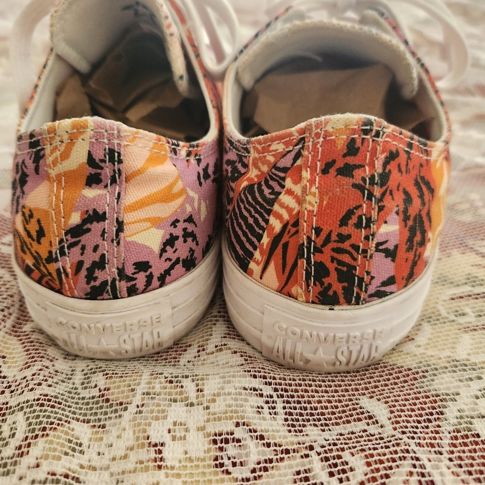 Converse Womens Tropical Print Sneakers Orange Pink Size 9.5/41 Eur - Picture 8 of 10